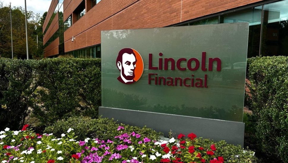 Lincoln Financial sign at the Radnor headquarters.