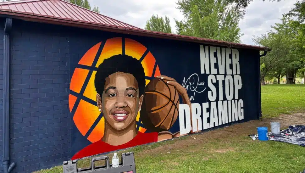 New Chester Library Mural Keeps Memory of Young Athlete Ny’Ques Farlow-Davis Alive