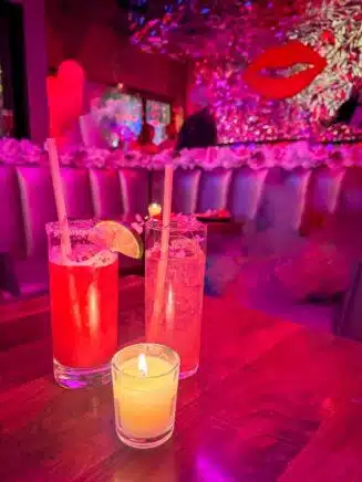 Valentine’s Day themed drinks at The Pink Elephant.